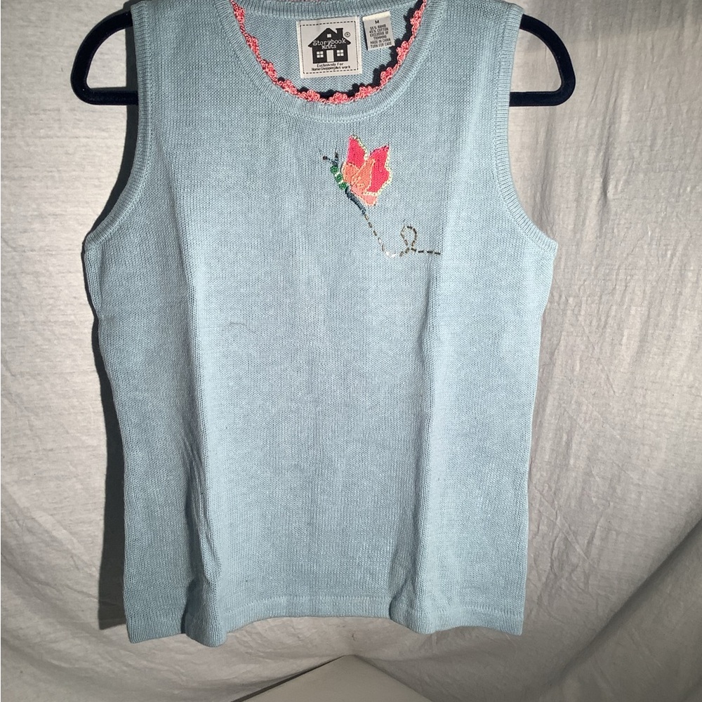 Storybook knit “Dancing Butterfly sweater and tank. - Picture 5 of 9